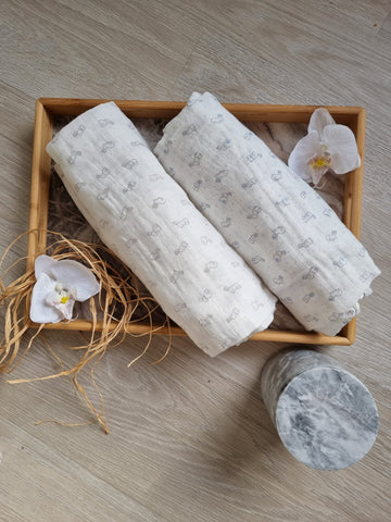 Bio-Kaninchen Mädchen  Müselin Tuch